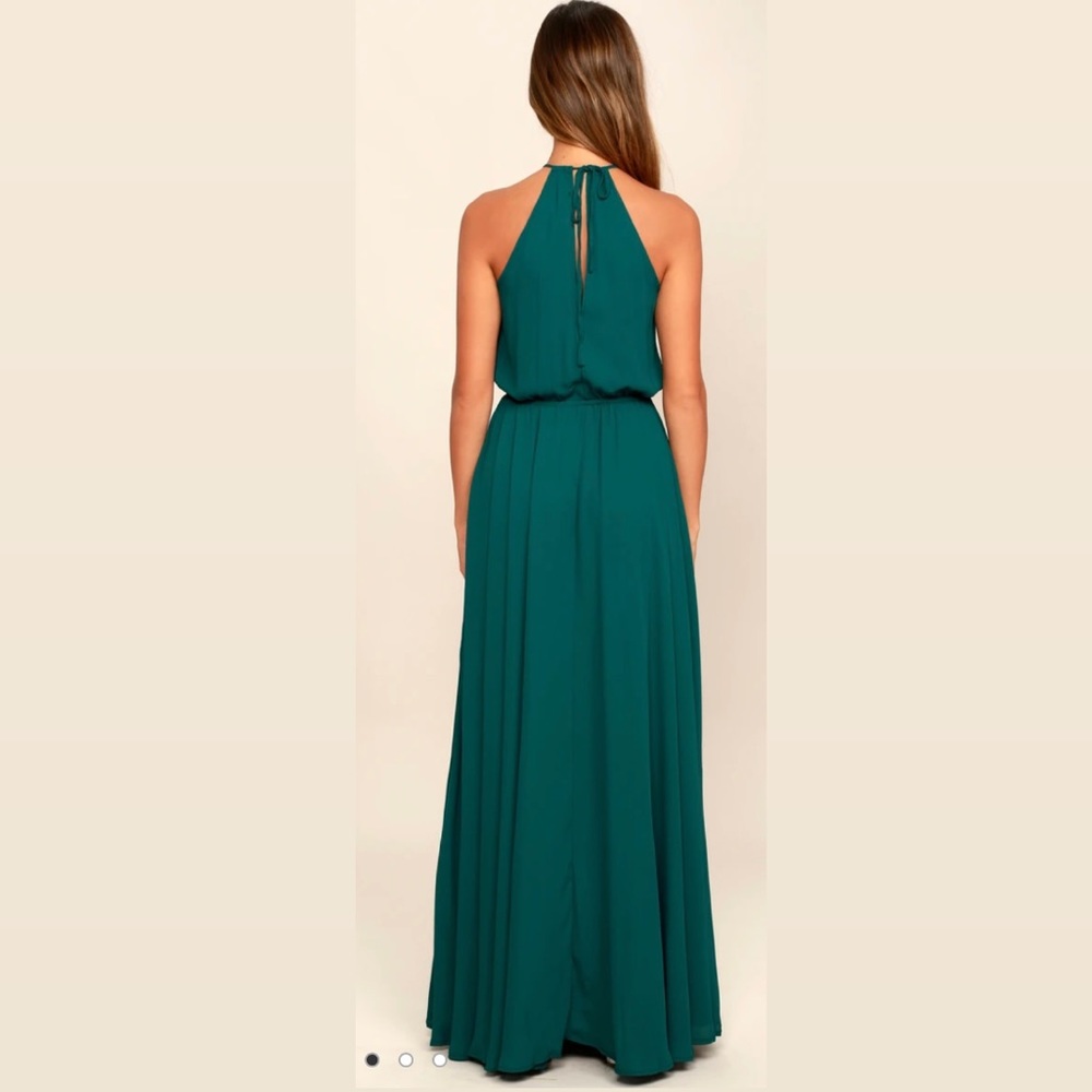 Fabulous Lulus halter neck chiffon maxi dress - Picture 5 of 11